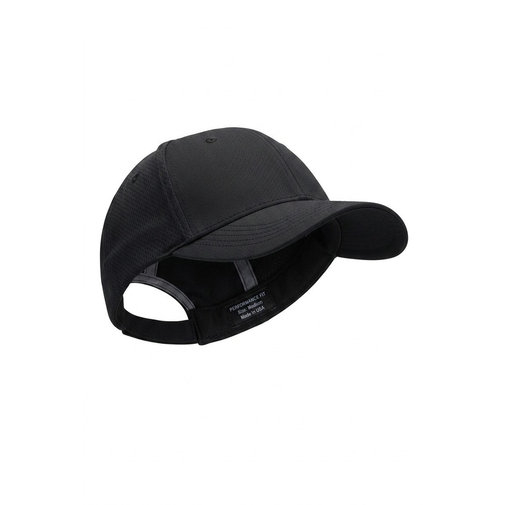 Kooringal Performance Black Baseball Cap Mesh Back Size 58cm Ponytail Slot